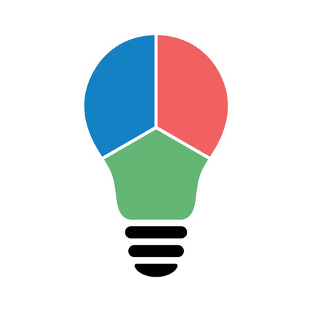 Light bulb vector infographic template with 3 steps.Template for lamp diagram.のイラスト素材