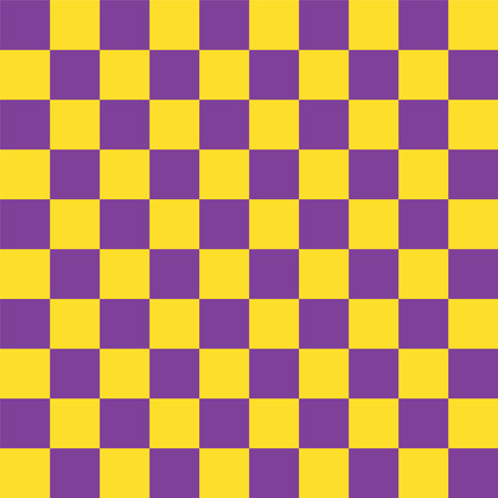 purple and yellow colors checkered seamless geometric pattern, square template,checkerboard vector illustration.のイラスト素材