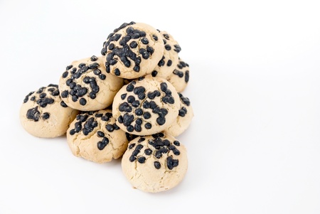 Chocolate Chip Cookies on a plateの写真素材