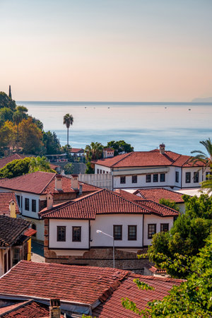 Scenic view over the old town of Antalya, Turkeyのeditorial素材