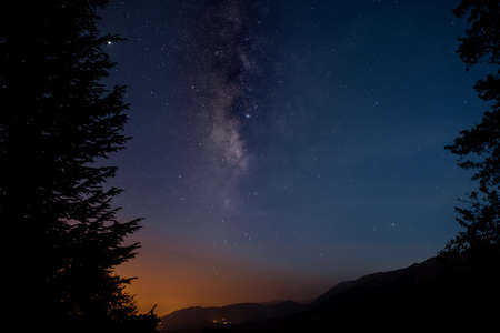 The Milky Way and some trees.
