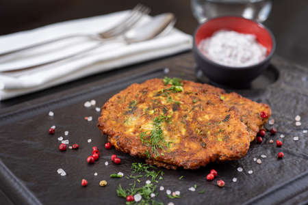 MUCVER. Traditional Turkish Zuccini Mucver. Mucver is a Turkish fritter or pancake, made from grated...
