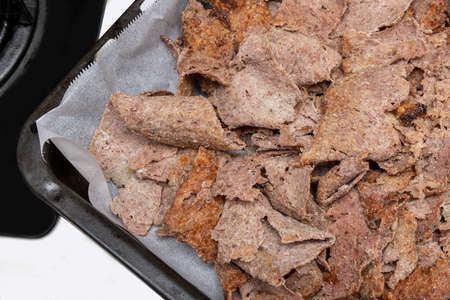 Precooked Turkish doner kebab bought from supermarketの写真素材