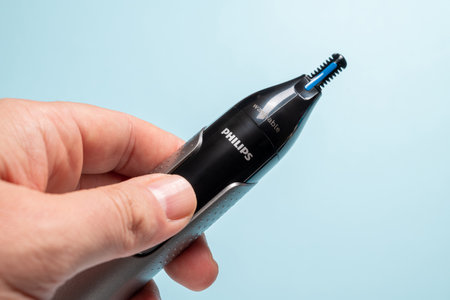 Antalya, Turkey - March 19, 2023 : A package of Philips nose trimmer 3000 series on an isolated backgroundのeditorial素材
