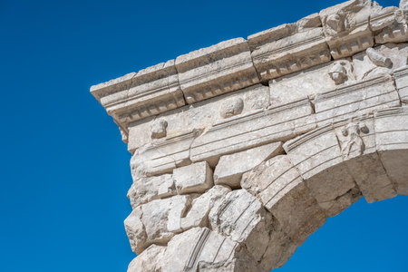 Ancient city of Sagalassos near Burdur, Turkey. Ruins of the Upper Agora of the Roman city of Sagalassosの写真素材
