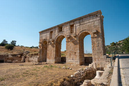 Ancient ruins of Patara, a historic Lycian coastal city in southwestern Turkeyの写真素材