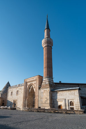 Exterior view of historic Esrefoglu Mosque in Beysehir, Konyaの写真素材