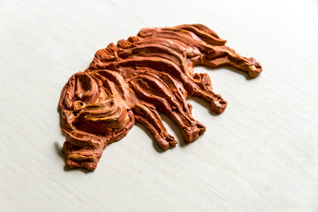 Handmade Figurine made of clay, plasticineの写真素材