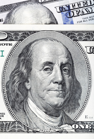 Dollars closeup. Highly detailed picture of U.S. America money.の写真素材