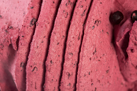 Close up of raspberry ripple flavored ice creamの写真素材