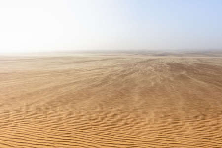 Big sands of the Sahara Desert. Windy on desert.の写真素材