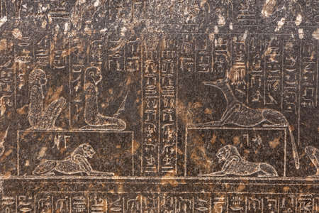Mysterious drawings on the tomb wall.