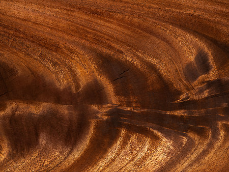 Close-up of mahogany feathered wood, a luxurious surface with rich, intricate patternsの写真素材