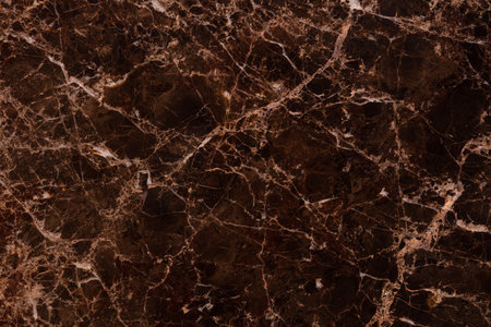 Dark Marble background, new texture in brown tone for design work.の写真素材