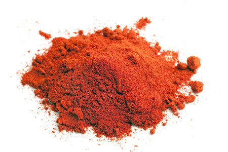 paprika powder on whiteの写真素材