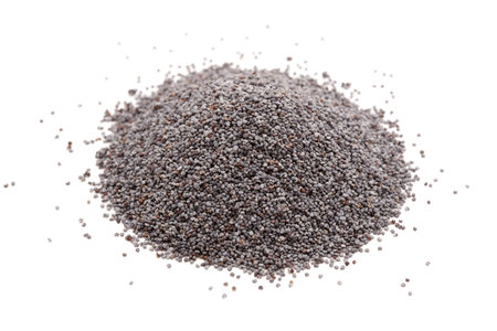 poppy seeds on whiteの写真素材