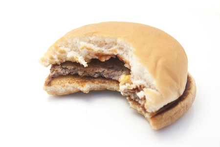 a part of a hamburger isolated の写真素材