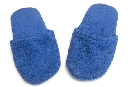 blue slippersの写真素材
