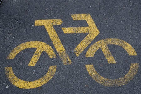 Bicycle road signの写真素材