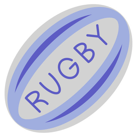 an illustration of a rugby ballの写真素材