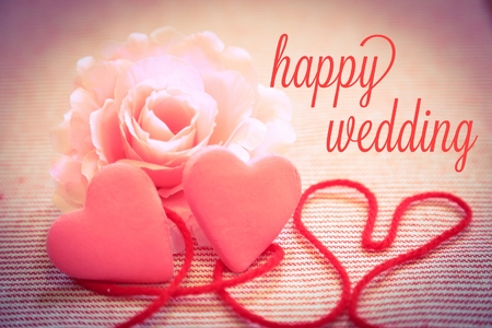 happy weddingの写真素材