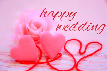 happy weddingの写真素材