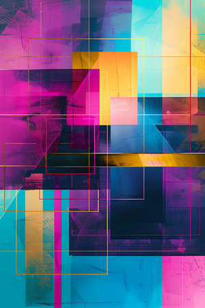 Golden circle and bold black brush stroke on textured gold background, zen style.の素材