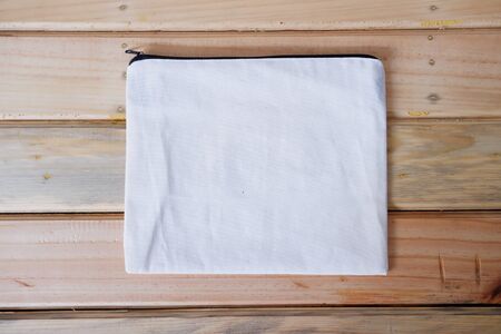 pretty small pouch as a backgroundの写真素材