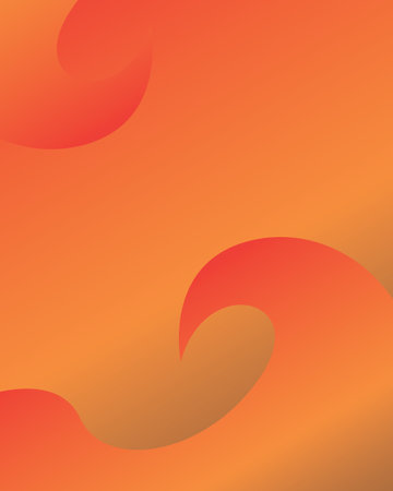 Abstract orange background with smooth curves. Vector illustration. Eps 10.のイラスト素材