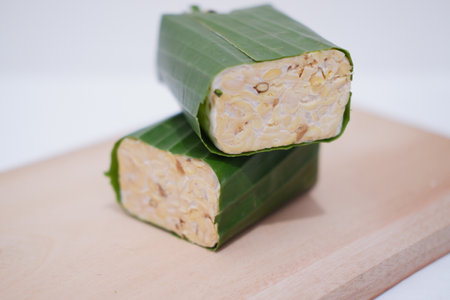 Thai dessert made from glutinous rice wrapped in banana leaf.