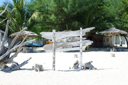 Quiet Beach with beautiful sand. selective focusの写真素材