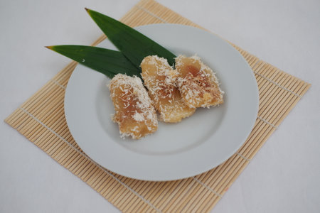 Tiwul is a traditional food from Gunung Kidul which is made from processed cassavaの写真素材