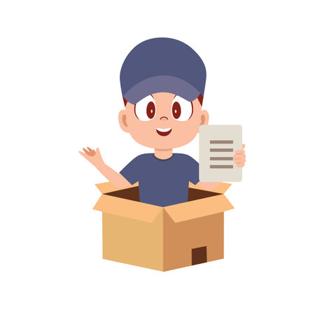 Your Trusted Courier with a Smileのイラスト素材