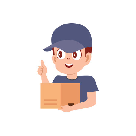 Delivering Happiness, One Box at a Timeのイラスト素材