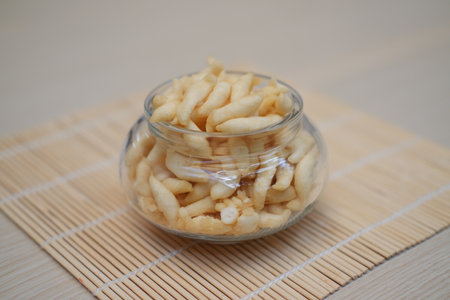 telur gabus sticks in a jarの写真素材