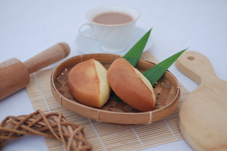 Kue Pukis or pukis cake made from flour eggs yeast and coconut milk.の写真素材