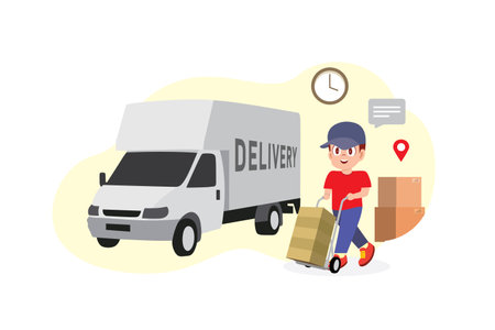 Trusted Delivery Partners in Actionのイラスト素材