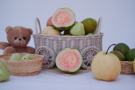 various kinds of fresh fruit. tropical fruitの写真素材