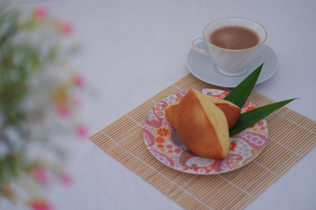 Pukis Cake with Coffee A Cozy Morning Treatの写真素材