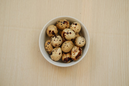 Natural Beauty of Fresh Quail Eggsの写真素材