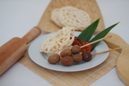 Indonesian Street Food Platter with Crackers