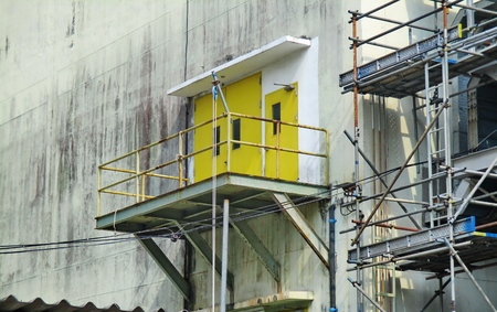 scaffolding at the plantの写真素材