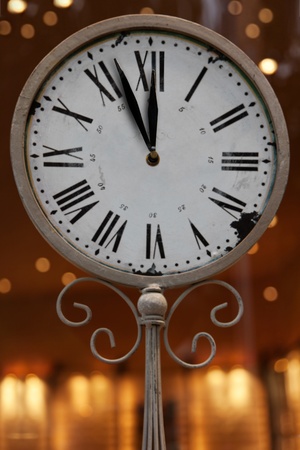 Face of an antique clock in Parisの写真素材