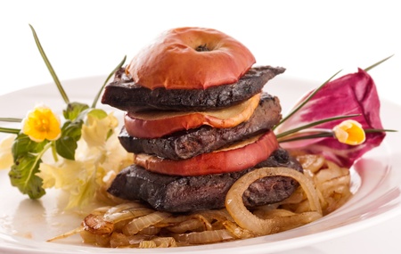 Berlin specialty  liver of beef whit Apple and Onion