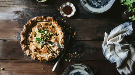 A classic apple pieの写真素材