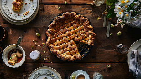 A classic apple pieの写真素材