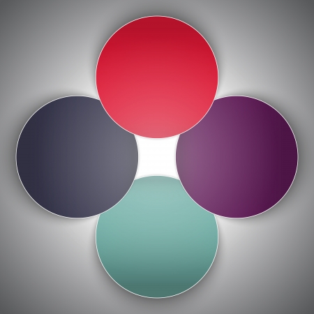  paper stickers  Web banners  One, two, three, four  Presentation slide template  Abstract background  Business background  Paper texture  Realistic design elements のイラスト素材