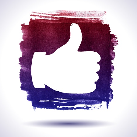 Like hand. Social media. Grunge background. Watercolor background. Retro background. Vintage background. Business background. Hand drawnのイラスト素材