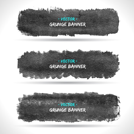 Set of grunge banners  のイラスト素材