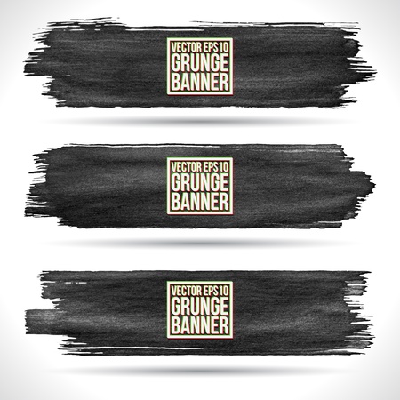 Set of grunge banners   のイラスト素材